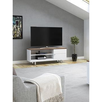 Avf Whitesands Brooke 1200 Flat Tv Stand - White - Fits Up To 60 Inch Tv