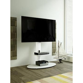 Avf Lugano Oval 800 Tv Stand - White - Fits Up To 65 Inch