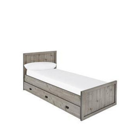 Very Home Jackson Single Storage Bed with Mattress Options (Buy and SAVE!) - Weathered Grey - Bed Frame With Standard Mattress, Grey