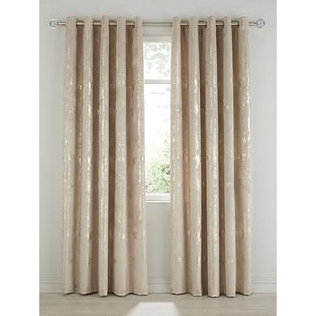 Michelle Keegan Home Embossed Velvet Eyelet Interlined Curtains