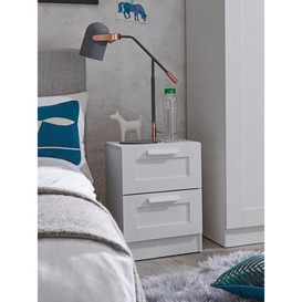 Everyday Taryn Kids 2 Drawer Bedside Chest - White, White