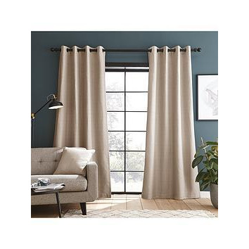 Catherine Lansfield Textured Thermal Blackout Eyelet Curtains