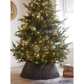 Festive Slate Grey Willow Tree Skirt