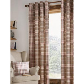 Catherine Lansfield Tweed Woven Check Unlined Curtain Range
