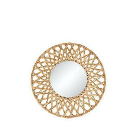 Very Home Sienna Round Water Hyacinth Mirror