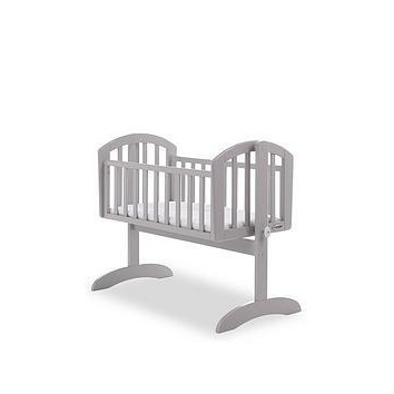 Obaby Sophie Swinging Crib & Mattress - Warm Grey, Grey