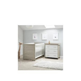 Obaby Nika 2 Piece Room Set - Grey Wash/White, White/Grey