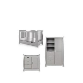Obaby Stamford Luxe 3-Piece Nursery Furniture Room Set - Warm Grey, Grey