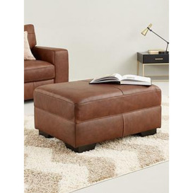 Very Home Hampshire Premium Leather Footstool