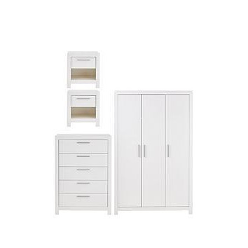 Very Home Rio 4 Piece Package Deal - 3 Door Wardrobe, 5 Drawer Chest And 2 Bedside Chests