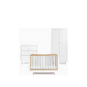 Snuz SnuzKot Skandi 3-Piece Nursery Furniture Set - White/Grey, Grey