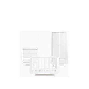 Snuz SnuzKot Skandi 3-Piece Nursery Furniture Set - White, White