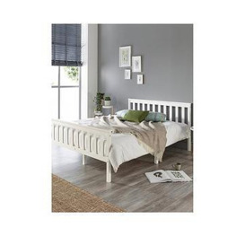 Clayton Wooden Bed Frame With Mattress Options (Buy &Amp Save!) - White