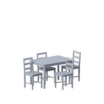Vida Designs Yorkshire 108 Cm Dining Table Plus 4 Chairs - Grey