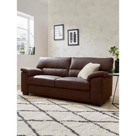 Very Home Danielle Faux Leather 3 Seater + 2 Seater Sofa Set - Chocolate (Buy And Save!)
