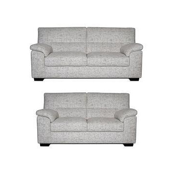 Very Home Danielle Fabric 3 Seater + 2 Seater Sofa Set - Natural (Buy And Save!)