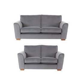 Very Home Jackson 3 Seater + 2 Seater Velvet Sofa Set (Buy And Save!)