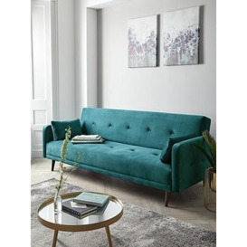 Very Home Cadiz Velvet Sofa Bed - Blue - Fsc&Reg Certified