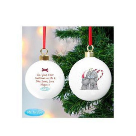 The Personalised Memento Company Me To You Couple Christmas Bauble