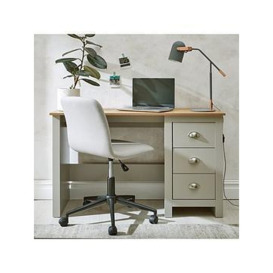 Very Home Atlanta Study Desk - Light Grey/Oak, Light Grey/Oak