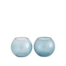 Very Home Set Of 2 Bubble Tealight Holders - Blue