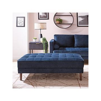 Very Home New Orleans Fabric Footstool - Navy