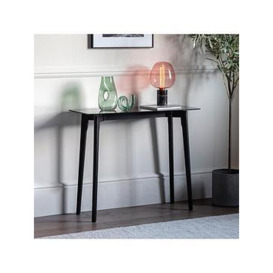 Gallery Simard Glass Top Console Table - Black