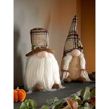 Very Home Set Of 2 Autumn Gonks With Plaid Hats