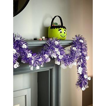 Festive Halloween Tinsel Pack Of 4 - Purple