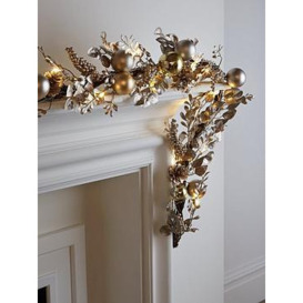 Very Home 6Ft Champagne Gold Pre-Lit Christmas Garland