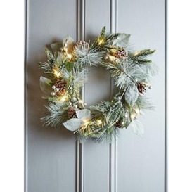 Very Home Pinecones Pre-Lit Christmas Wreath - 45 Cm