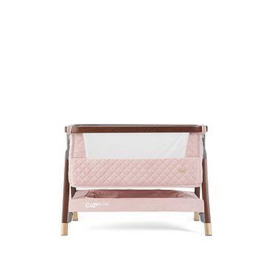 Tutti Bambini CoZee Luxe Bedside Crib - Walnut/Blush, Pink