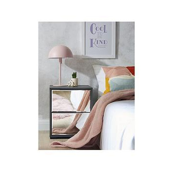 Very Home Mila Mirror 2 Drawer Bedside - Fsc&Reg Certified