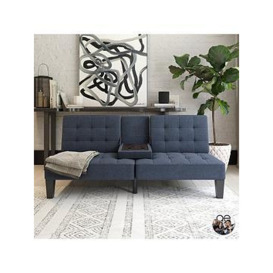 Dorel Home Qe Adalynn Convertible Linen Futon - Blue