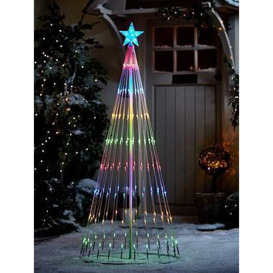 Very Home 8Ft Multicoloured Waterfall Light-Up Led Christmas Tree