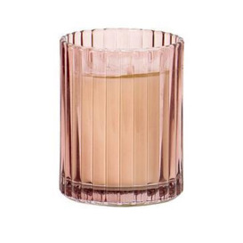 Chapter B Ribbed Glass Candle - Pink