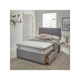 Airsprung Emme Comfort Pillowtop Divan With Storage Options - Grey