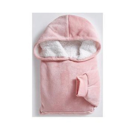Oversized Fleece Hoodie - Pink