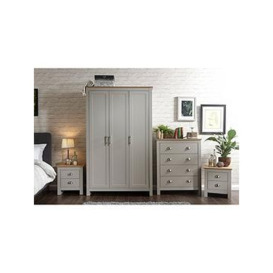 Gfw Lancaster 4 Piece Package - 3 Door Wardrobe, 4 Drawer Chest And 2 Bedside Chests