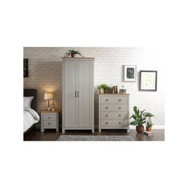 Gfw Lancaster 3 Piece Package - 2 Door Wardrobe, 4 Drawer Chest And A Bedside Chest