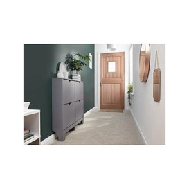 Gfw Narrow 4 Drawer Shoe Cabinet - Grey