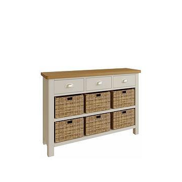 K-Interiors Fontana 3 Drawer Sideboard With 6 Wicker Baskets