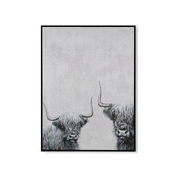Art For The Home Highland Cows Canvas Wall Art