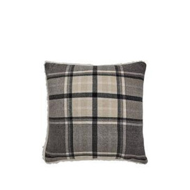 Very Home Chenille Check With Sherpa Cushion