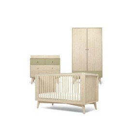 Mamas & Papas Coxley 3 Piece Cotbed Range - Natural/Olive Green, Olive
