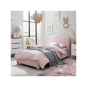 Very Home Emma Fabric Children's Single Bed with Mattress Options (Buy and SAVE!) - Bed Frame Only, Pink