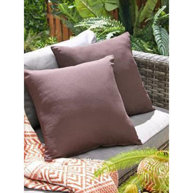 Very Home Slate Garden Cushions (2 Pack) - Chocolate