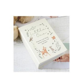The Personalised Memento Company Personalised Woodland Animals 6x4 Photo Album with Sleeves, One Colour, Women