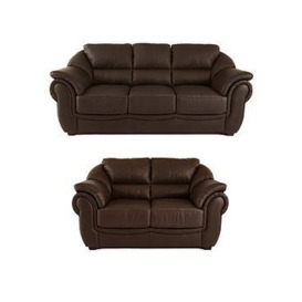 Naples Leather 3 Seater + 2 Seater Sofa Set (Buy And Save!)