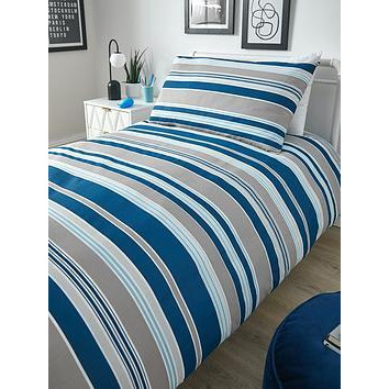 College Days Single Duvet Cover Set - Grey, Grey